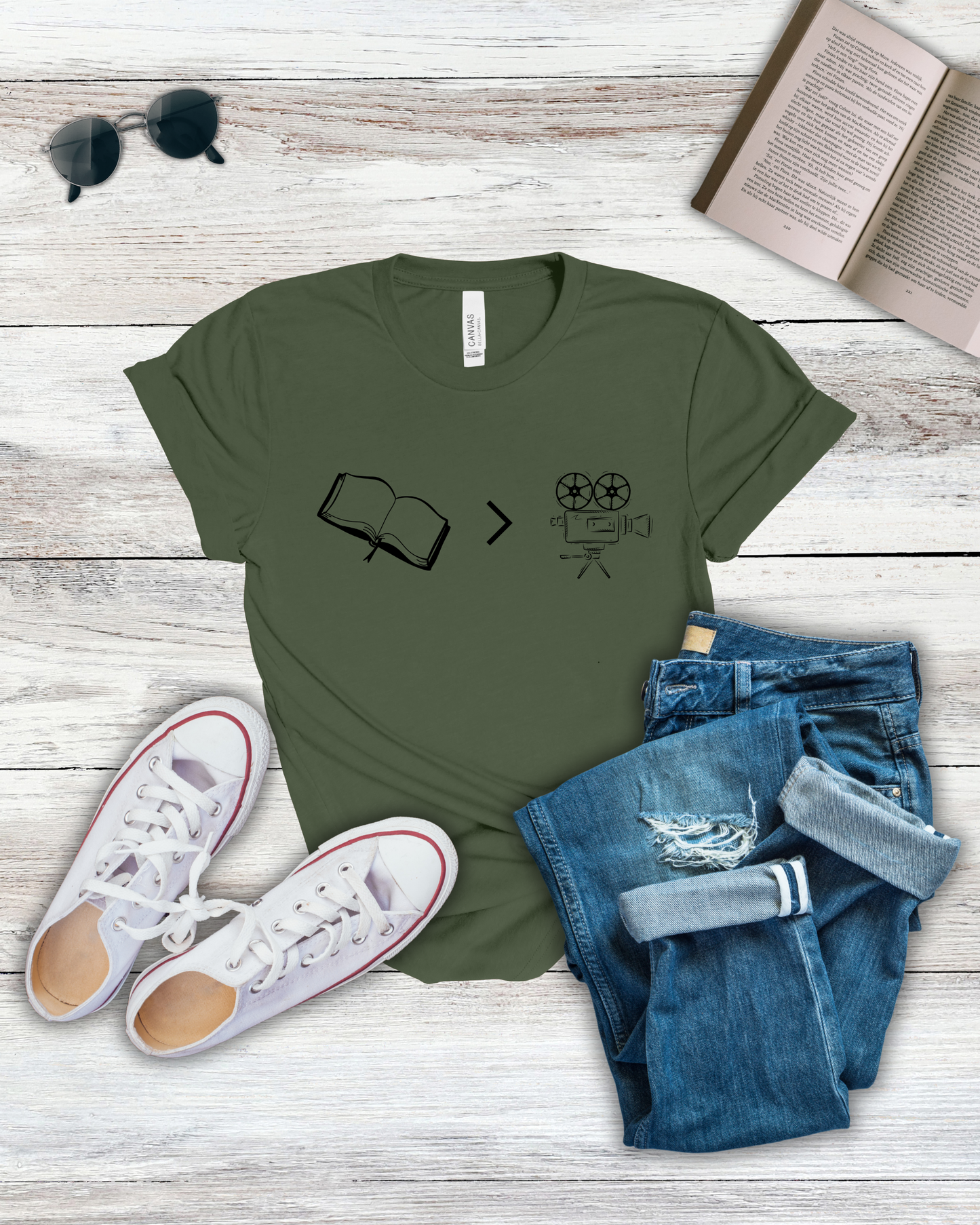 Book vs Movie Tee