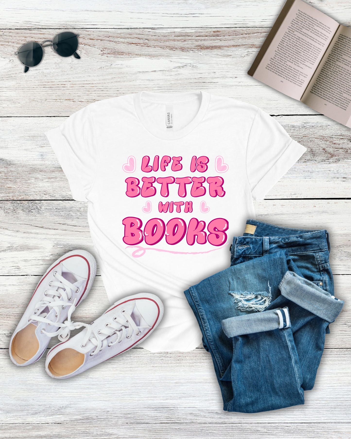 Life is Better with Books Tee