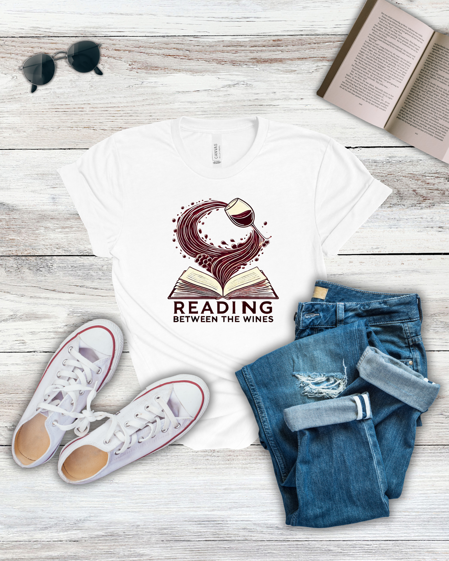 Reading between the wines. tee