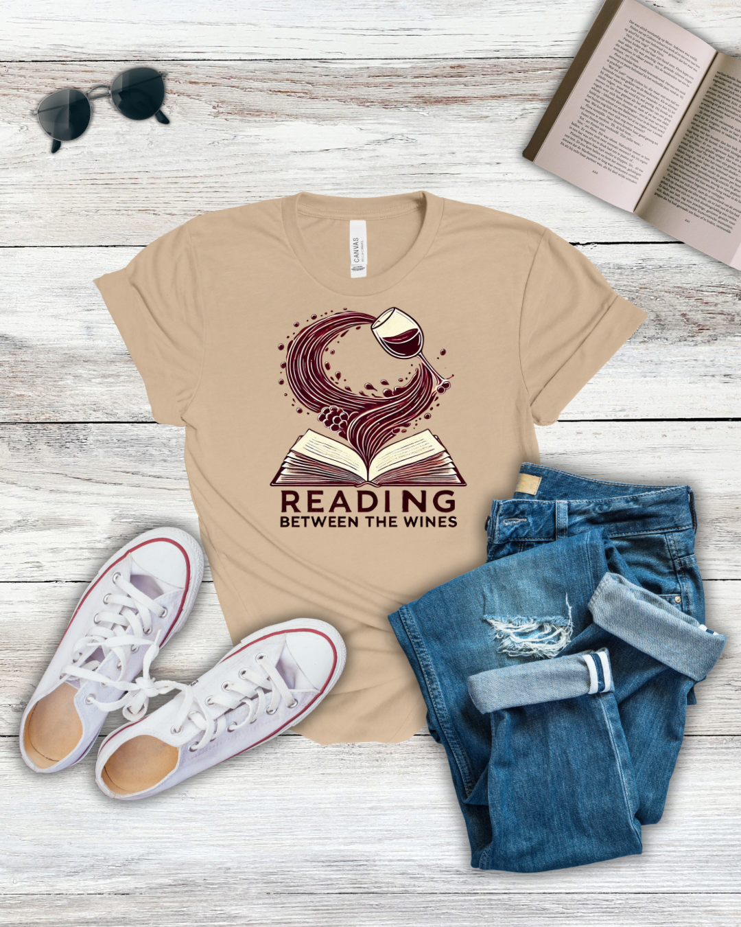 Reading between the wines. tee